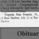 News-FRANCIS Virginia (Death)