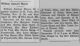Obituary-MAYES William S