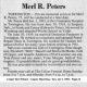 Obituary-PETERS Merl