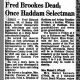 Obituary-BROOKES Fred E